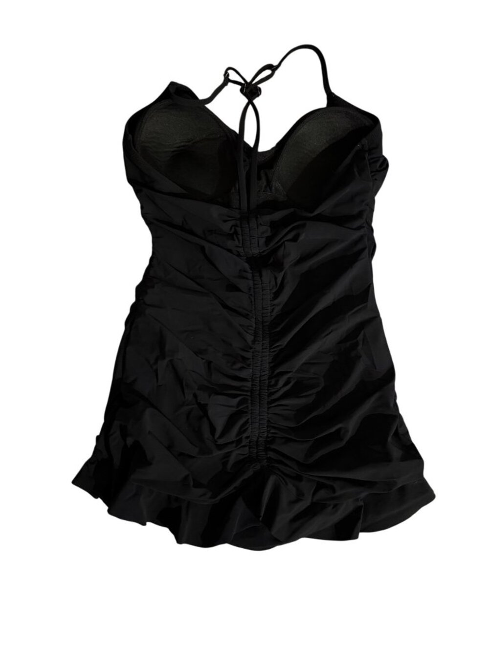Profile By Gottex Black Ruched Tankini Swimdress Size 16